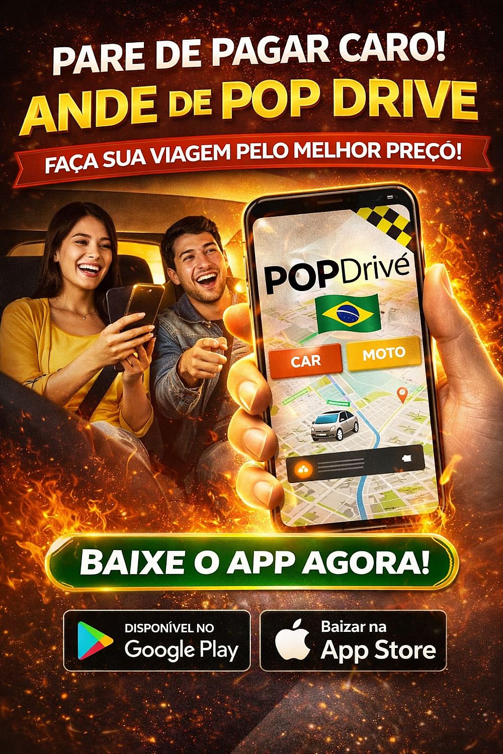 Pop Drive - APP para PASSAGEIROS E ENTREGAS